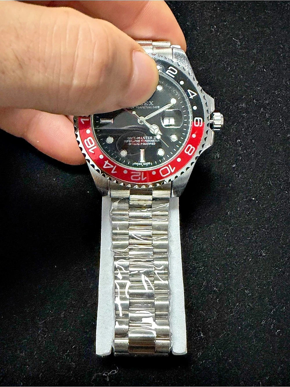 GMT-Master II "Coke" Ref. 16710 Men's Silver & Red Watch